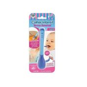 Colher Azul Térmica Bebe Silicone Termosensível Livre De Bpa