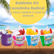 Baldinho de Praia para Criança Kit Praia Castelinho Radical