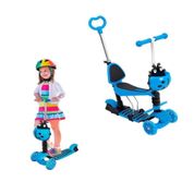 PATINETE PASSEIO SUPORTA 60KG JOANINHA AJUSTAVEL AZUL