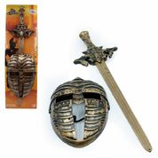 BRINQUEDO SAMURAI MASCARA ESPADA MEDIEVAL SOLDADO ROMANO