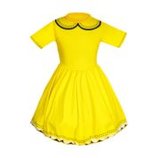 Roupa Vestido Infantil Magali Turma da Monica Com Máscara P 2 - 4