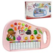 Piano Infantil Teclado Musical Com Sons De Bichinhos Bichos Animais Pianinho Tecladinho Bebê Presente Menino Menina Cor: