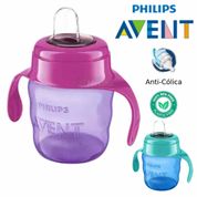 Copo Infantil Easy Sip Azul ou Rosa Philips Avent 200mL +6 Meses Livre BPA Presente Menino Menina Phillips Original NFe