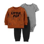 Conjunto 03 pç Moleton body pup little Carter´s