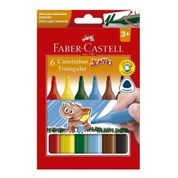 Canetinhas Jumbo Triangular 6 Cores - Faber Castell