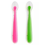 Colheres de Silicone Rosa/Verde 2 Pçs Munchkin