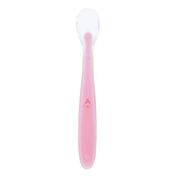 Colher De Silicone Para Bebê Ponta Macia 6m+ Rosa - Buba