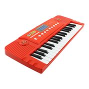 Teclado Infantil Eletrônico Musical para Criança com Microfone Vermelho BBR