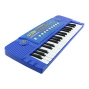 Teclado Infantil Eletrônico Musical para Criança com Microfone Azul BBR