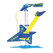 Guitarra Infantil Rock Star Microfone Azul Corda - Zoop Toys