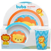 Kit Refeição e Babador Animal Fun Leão - Buba