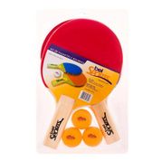 Kit Ping Pong Com 2 Raquetes e 3 Bolinhas Bel Sport