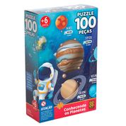 Jogo Quebra Cabeca Puzzle 100 Pecas Conhecendo os Planetas