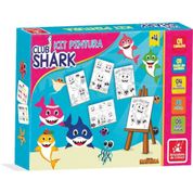 Kit Pintura Club Shark Com Cavalete Brincadeira De Crianca