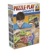 Quebra Cabeça Puzzle 45 Peças - Play Gigante - Mapa do Brasil - Grow 03635