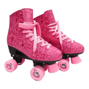 Patins Roller Estilo New Rosa - Tamanho 32 - Dm Toys DMR5856 T32