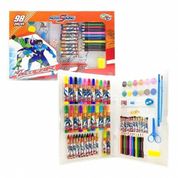 Kit Maleta De Pintura Escolar 98 Pecas Hero Squad