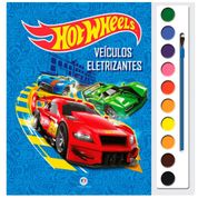 LIVRO INFANTIL COLORIR HOT WHEELS AQUARELA