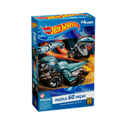 Quebra-Cabeça Hotwheels 60 peças - Grow