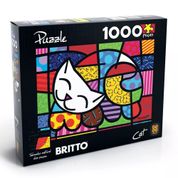 Quebra Cabeça Puzzle 1000 Peças - Romero Britto - Cat - Grow 3264