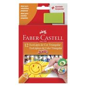 Lapis De Cor Triangular Jumbo Com 12 Cores Faber Castell