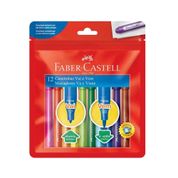 Caneta Hidrografica Vai E Vem Com 12 Cores Faber Castell