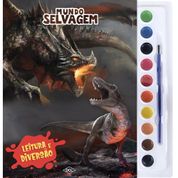 LIVRO INFANTIL COLORIR DINOSSAUROS E DRAGOES AQUARELA