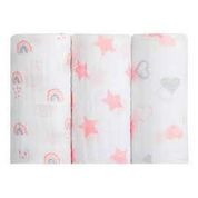 Cueiro Swaddle 3 Peças Papi Soft Chuva de amor - 1740 Rosa