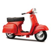 Miniatura - Moto - 1:18 - Maisto Vespa Motor Scooter - GTR (1968) - Vermelha