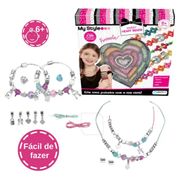 Kit Pulseira My Style Sweet Heart Beads BR1275 - Multikids