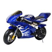 Mini Moto Pocket Speed 49cc Motor 2 Tempos Partida Manual WVPR-204A - Azul