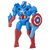 Figura Articulada - Disney - Marvel- Mech Strike - Monster Hunters - Capitão América - 20cm - Hasbro