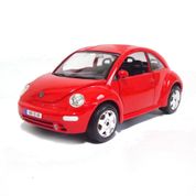 Miniatura - Carro - 1998 Volkswagen New Beetle - 1:24 - Bburago - VERMELHO