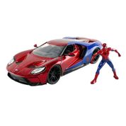 Miniatura - Carro - Ford GT Com Figura Spider Man - 1:24 - Jada