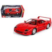 Miniatura - Carro - Ferrari F40 - 1:24 - Bburago Race & Play - VERMELHO