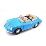 Miniatura - Carro - 1961 Porsche 365B Cabriolet - 1:18 - Bburago - Azul