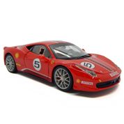 Miniatura - Carro - Ferrari 458 Challenge - 1:24 - Bburago Racing - Vermelho