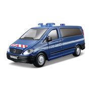 Miniatura - Carro - Mercedes Benz Vito - 1:50 - Bburago Emergency - AZUL