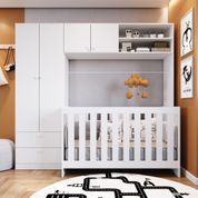 Conjunto para Quarto Casa Móveis Aconchego Branco