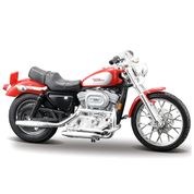 Miniatura Moto Harley Davidson XL 1200C Sportster 2002 1/24 Vermelho