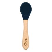 Colher de Bambu e Silicone Azul Navy Clingo