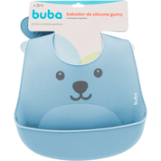 BABADOR DE SILICONE COM PEGA MIGALHAS GUMY - AZUL - BUBA