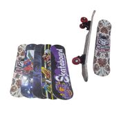 BRINQUEDO SKATE RADICAL MODERNA INICIANTE STREET INFANTIL SUPORTA ATÉ 40KG MADEIRA