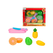 Kit Cozinha Infantil C/ Tabua Comidinha Brinquedo Faca Corta