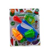 Kit Cozinha Infantil C/ Tabua Comidinha Brinquedo Faca Corta