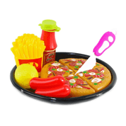 Kit Cozinha Infantil Pizza Comidinha Brinquedo Faca Corta