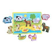 Brinquedo Encaixe Pedagógico de madeira Animais da Fazenda