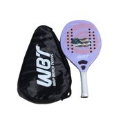 RAQUETE PROFISSINAL BEACH TENNIS 3K CARBONO WBT AMERICAN COM CAPA PROTETORA TENIS DE PRAIA