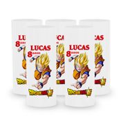 Kit 50 Copos Long Drink Goku Dragon Ball Personalizados