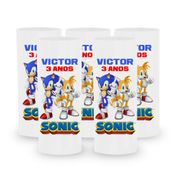 Kit 75 Copos Long Drink Sonic e Tails Personalizados